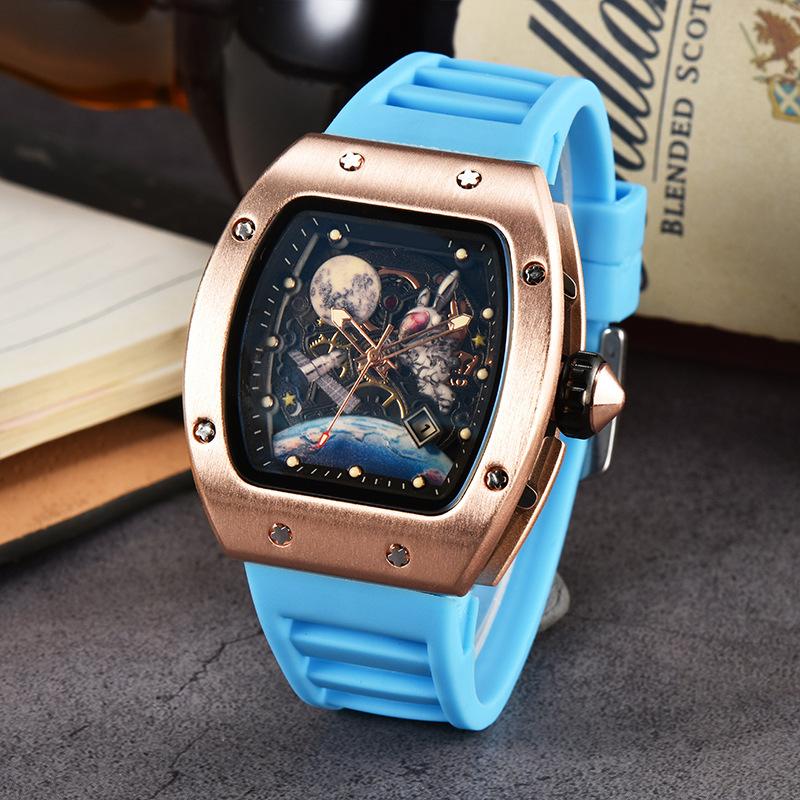 2025 New Barrel-shaped Space Astronaut Luminous Hollow Tourbillon Fashion Men's Quartz Watch