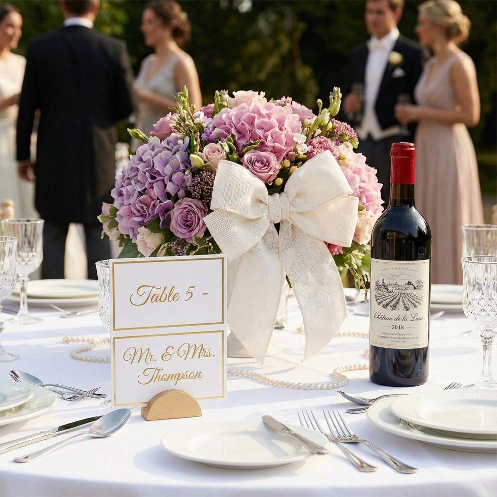 Multi-Shapes Table Number Stands Natural Pine Wood Wooden Card Holder Table Name Holder  Office Tag