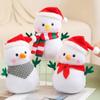 Fluffy Snowman Plush Toy Cartoon Xmas Ornament Creative Christmas Snowman Pendant  Christmas Gift