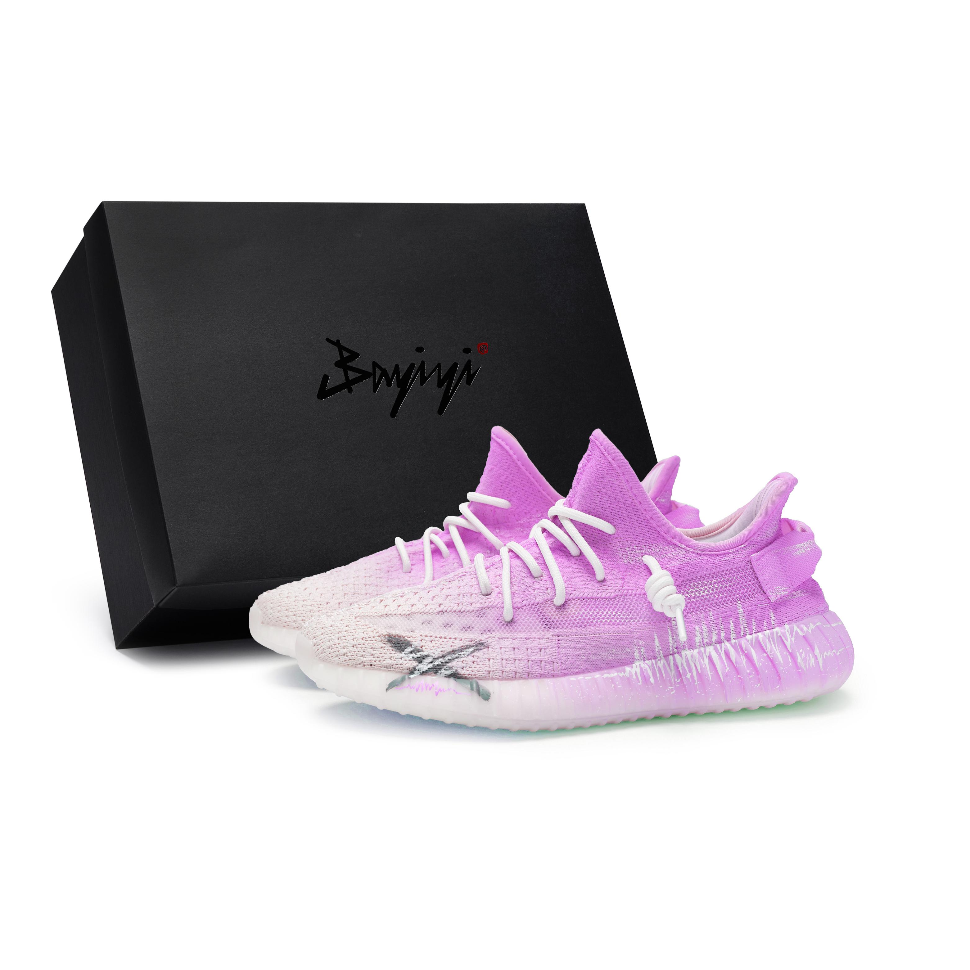 

Adidas Originals Yeezy Boost 350 V2 Low top Casual Shoes Unisex White Purple HQ6316(Team80-S-BOX) 44⅔