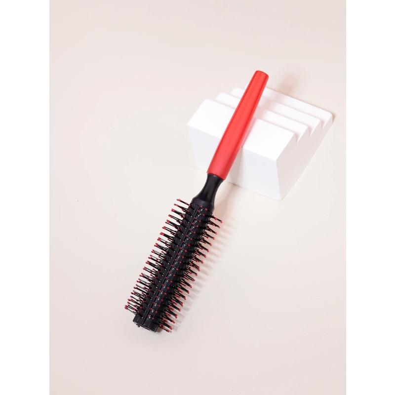 Professional Anti-static Cylindrical Bristle Curly Hair Styling Round Comb Nylon Teeth Roller Comb Special for Real Hair Wigs