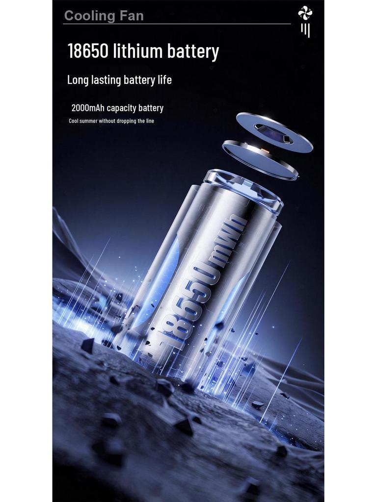 2026 Portable Mini Turbo Refrigerating Fan with Transparent Digital Display and Semiconductor Cold Compress