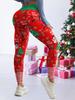Women's High Waist Abdomen Control Yoga Leggings Fashion Printed Elastic Slim Fit Fitness Running Pants