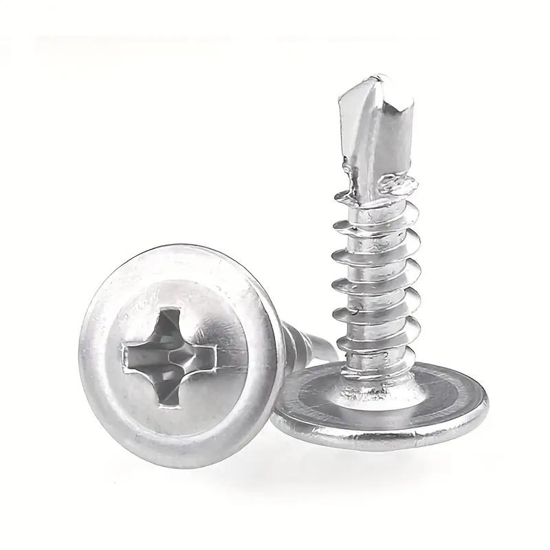 100pcs Stainless Steel Round Head With Middle Self Tapping Screws Cross Plate Head Screws With Pad For Warsaw Drill Tail Dovetai