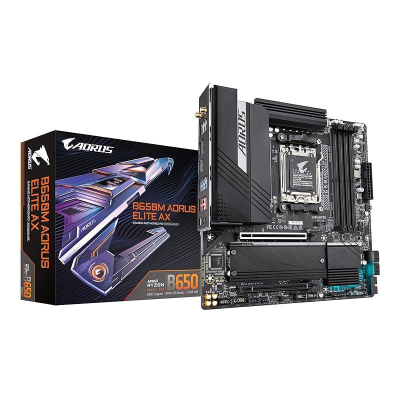 

GIGABYTE B650M AORUS ELITE AX motherboard Micro-ATX [AMD B650 Equipped with chipset] MB5899