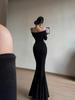 Spring & Autumn American-Style Slim One-Shoulder Sexy Formal Dress with Asymmetrical Hem