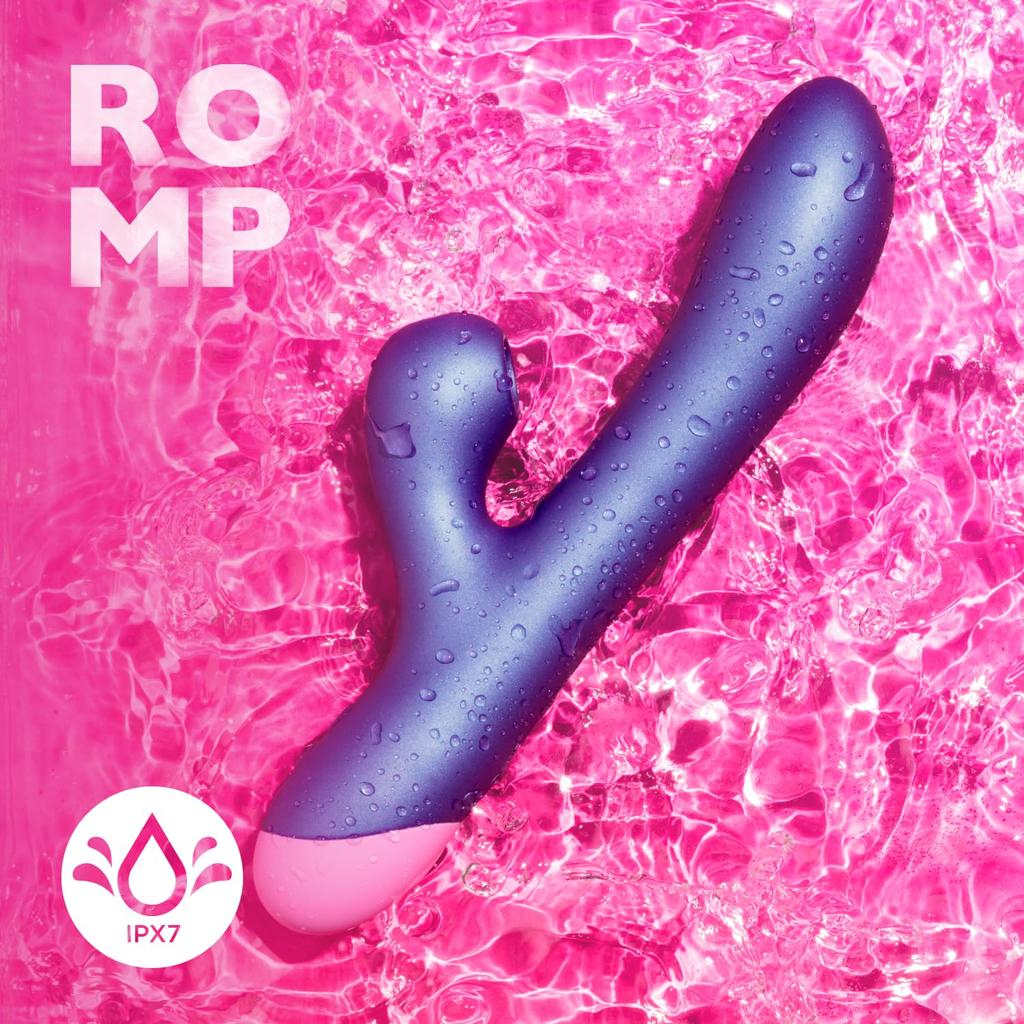 ROMP Pulse Pleasure Rabbit Vibrator with Air Technology Clitoral Suction Rabbit Toy and Clitoral Suction Vibrator Waterproof - - G-Spot -