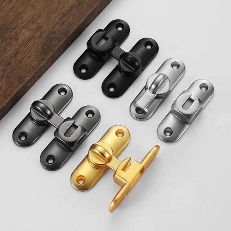 Dörrlås 90/180° Ladugårdsdörrspärrbult Rostfritt stål Hakspärr Fönster Skåplås Rätvinkel Skjutgrindlås Beslag