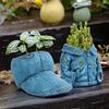 Jeans Pants Shape Resin Flower Pot Succulent Planter for Indoor Garden Yard Lawn Porch Patio Outdoor Decorative Flower Pot Statu
