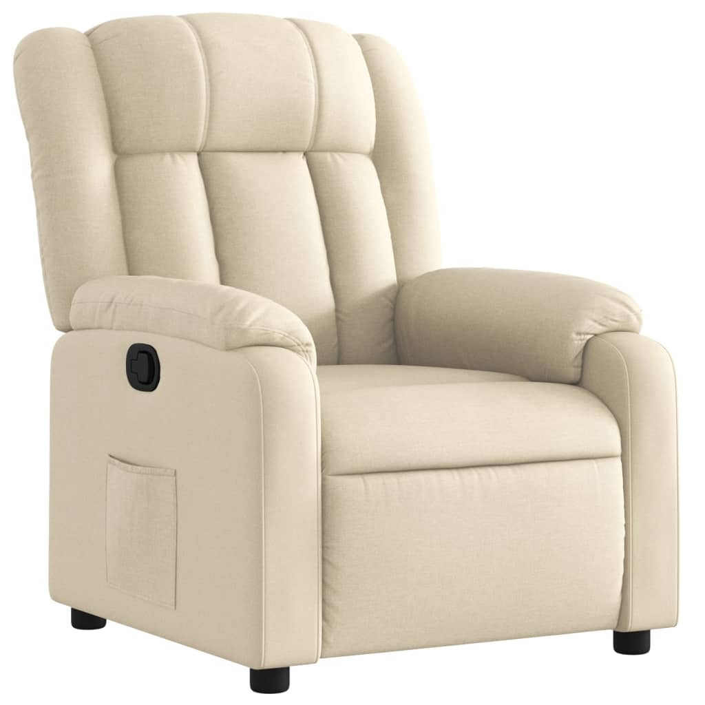 Relaxation Armchair Cream Fabric