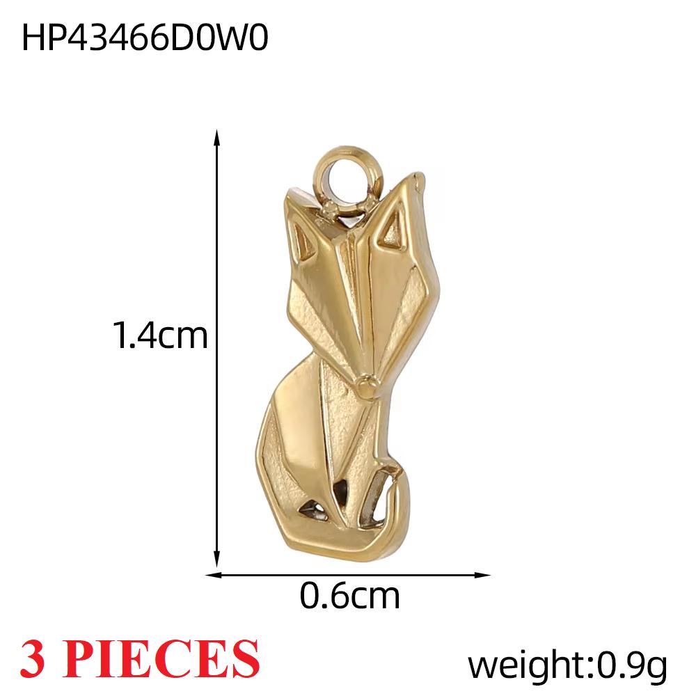 3PCS/LOT CARLIDANA Handmade Gold Plated Stainless Steel Charms, Sun Star Flower Butterfly Pendants for Bracelet Necklace Making