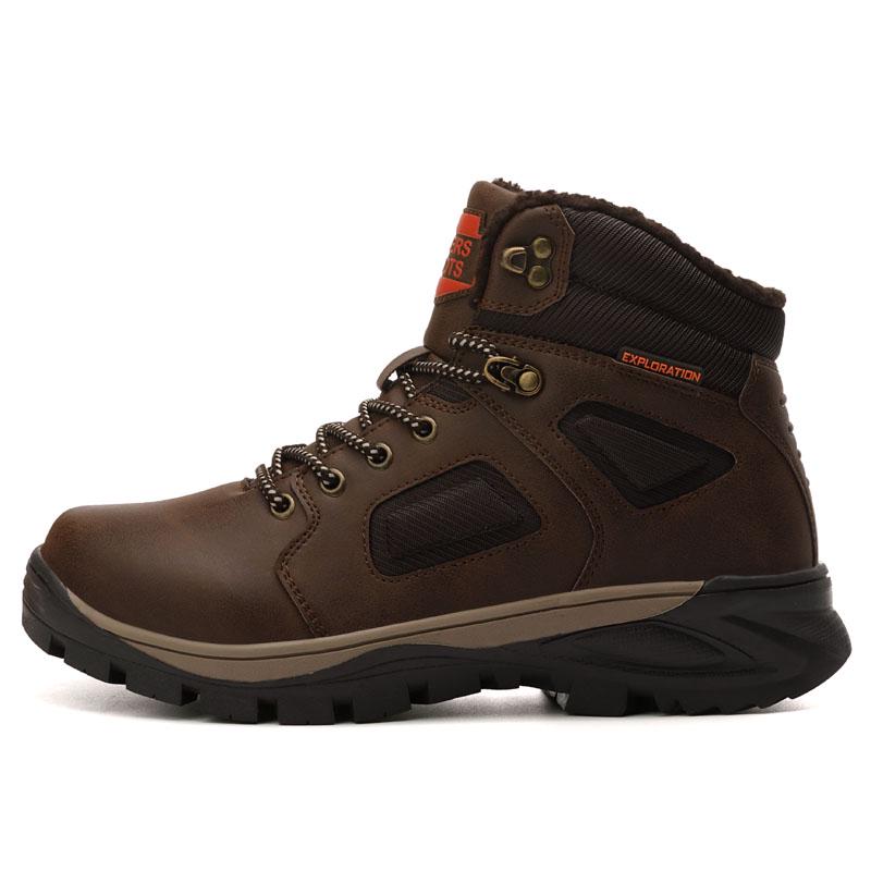 Genuine Leather Winter Men Boots Waterproof Warm Fur Snow Boots Men Winter Work Casual Shoes  Ankle Boots Erf4