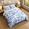 Floral Garden Theme Personalized 3Pcs Bedding Set Custom Text & Name 1 Sheet 2 Pillowcases Household Bedding 1pc