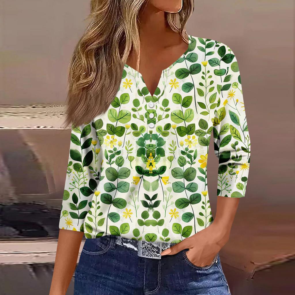 Women's 3/4 Sleeve Shirts Graphic Tees Shirts Casual Basic Tops Pullovers