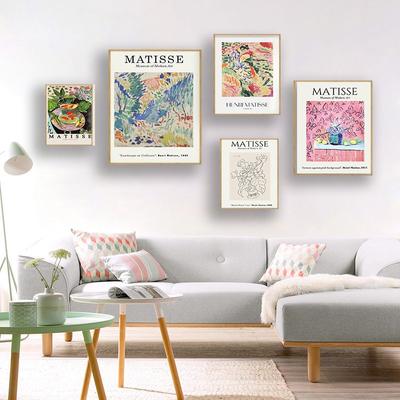 Abstrakte Linie Gesicht Druck Poster Mädchen Zurück Leinwand Malerei Boho Poster Matisse Poster Nordic Wand Bilder Wohnzimmer Dekor