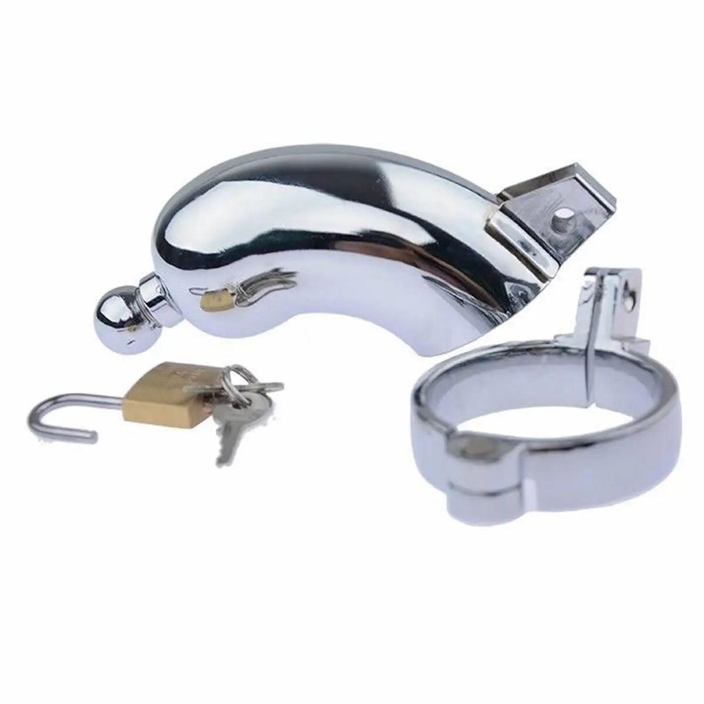 Zakrzywione urządzenie do męskiej czystości ze stali nierdzewnej z cewnikiem metalowa klatka na penisa pierścienie na penisa rękaw na penisa BDMS zabawki erotyczne dla mężczyzn gejów