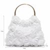 Versatile Elegant Floral Clutch Purse Black/White Metal Handle Bridal Handbag Lace Floral Rose Flower Prom Bag For Women