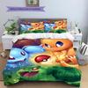Pokémon Pattern Bedding Home Decoration Birthday Gift (1 * Duvet Cover + 2 * Pillowcase, Without Core)
