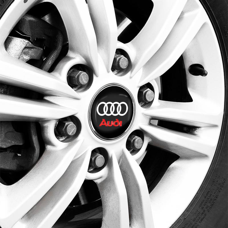 Car Wheel Center Hub Caps Sticker Emblem Accessories for Audi QUTTRO Q5 B7 B6 B9 SLINE RS Q3 Q7 S3 S4 S5 A3 A4 B8 8P 8V A6 C7 A5