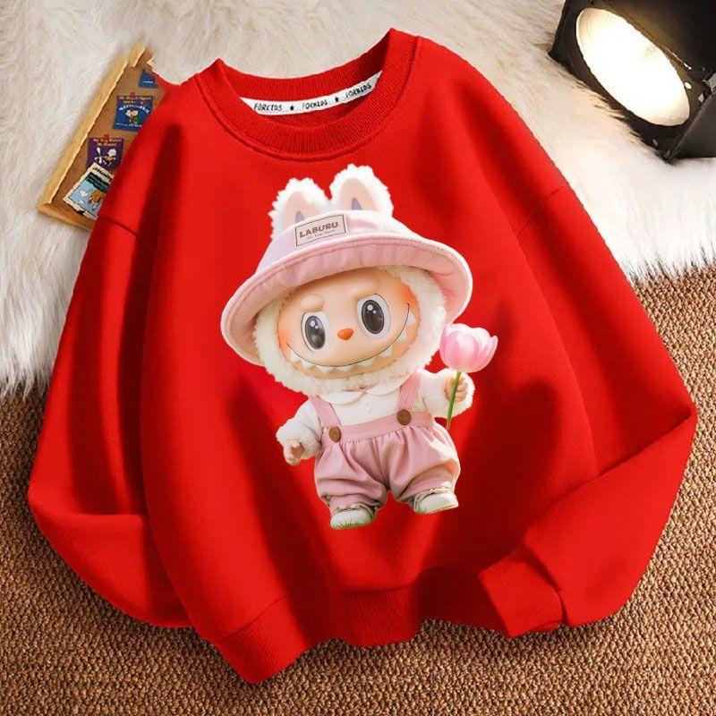 Children's Fashion Hoodies for Spring and Autumn: Round-neck, Long-sleeved, Loose Hoodies for Boys and Girls