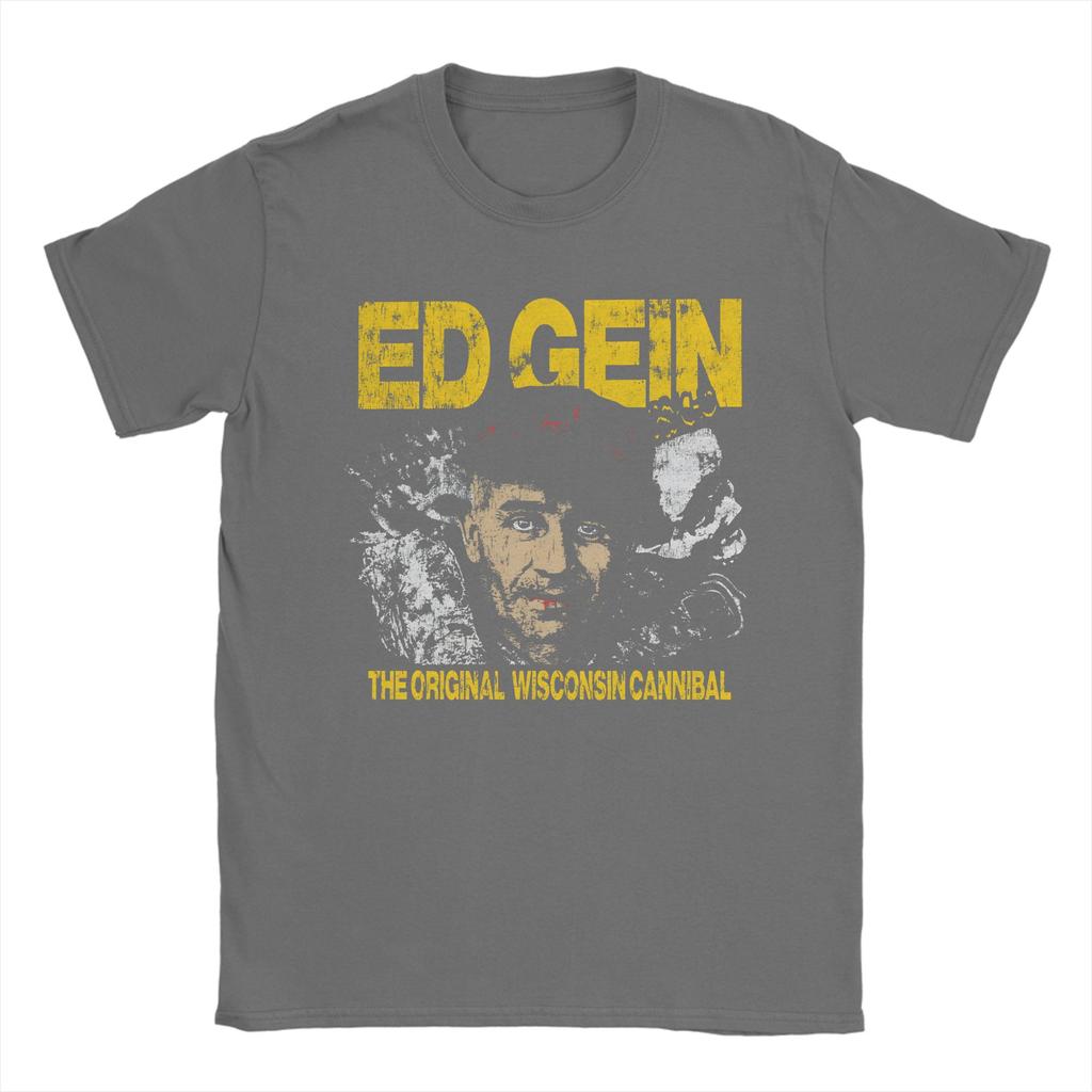 Koszulki Ed Gein Męskie 100% Bawełna Codzienne Koszulki Okrągły Dekolt T-shirty Krótki Rękaw Nowość