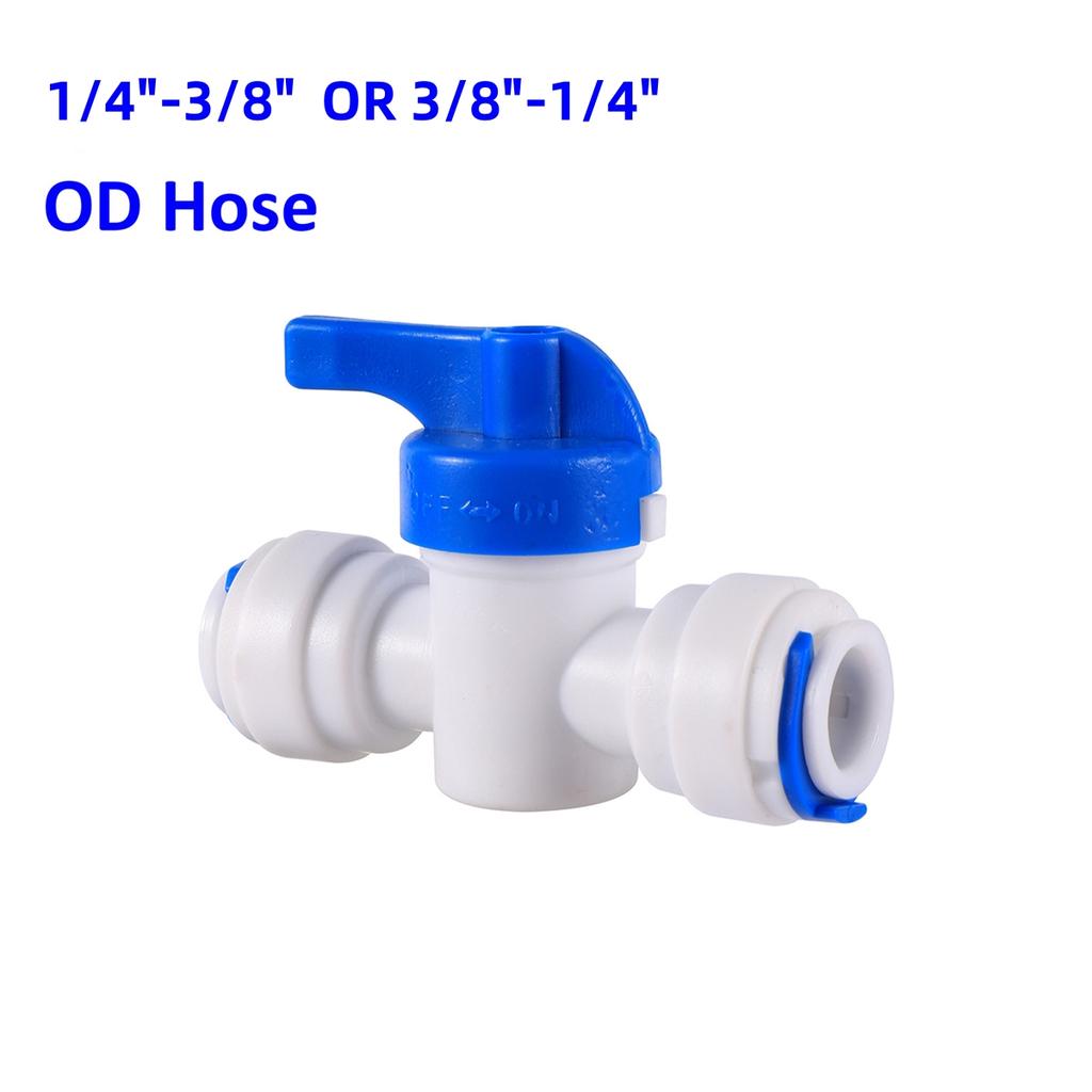 OD 1/4" 3/8" Pipe Slip Lock Quick Connector Water Purify Joint Garden Irrigation Straight Elbow Tee Valve Pipe Coupling Fittings