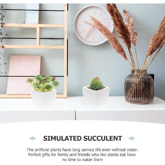 IMIKEYA 6pcs Simulated Succulents Artificial Plants for Outdoors Mini Fake Plants House Decorations for Home Decorative Faux Succulent unpotted