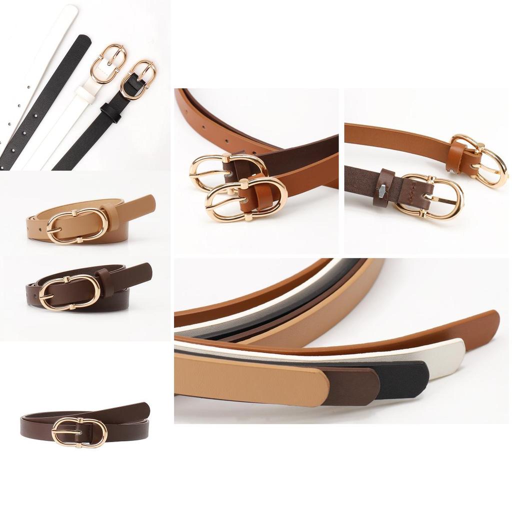 Elegant Womens Slim Faux Leather Waist Belt With Alloy Closure For Daily Commuting