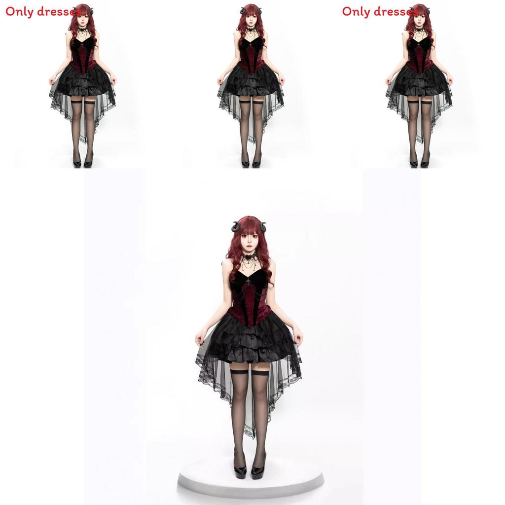 Dark Fantasy Witch Cosplay Dress With Spandex Material For Stage Performances