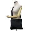 PRADA Sacosh Triangular plate Nylon Shoulder Bag black Nylon Used
