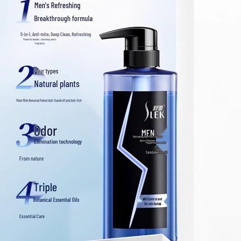 SLEK Men's Refreshing Anti-Dandruff Shampoo