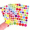 20 Sheets Colorful Alphabet Number Heart Star Dot Stickers Self-Adhesive Scrapbooking Stickers for DIY Art Crafts Creative JXB