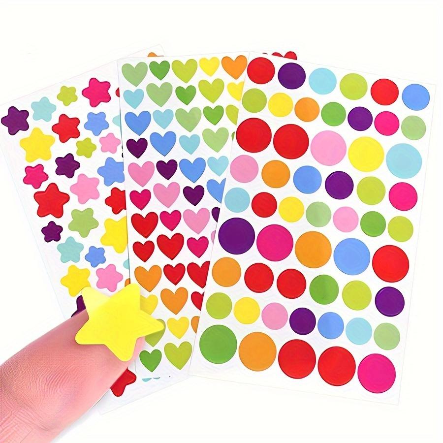 20 Sheets Colorful Alphabet Number Heart Star Dot Stickers Self-Adhesive Scrapbooking Stickers for DIY Art Crafts Creative JXB