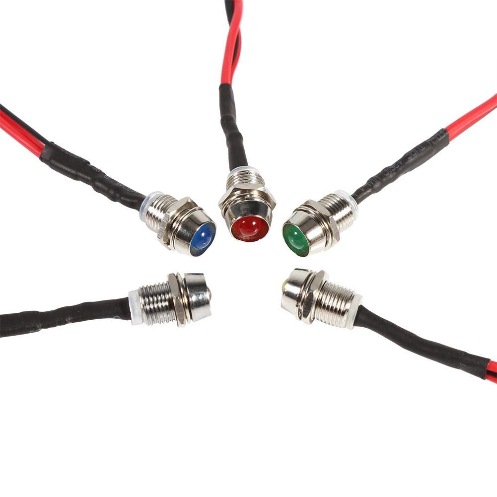 Qiilu Turn Signal Lamp, Police Light, 4 Pieces, 12 V DC 0.3 Inches (8