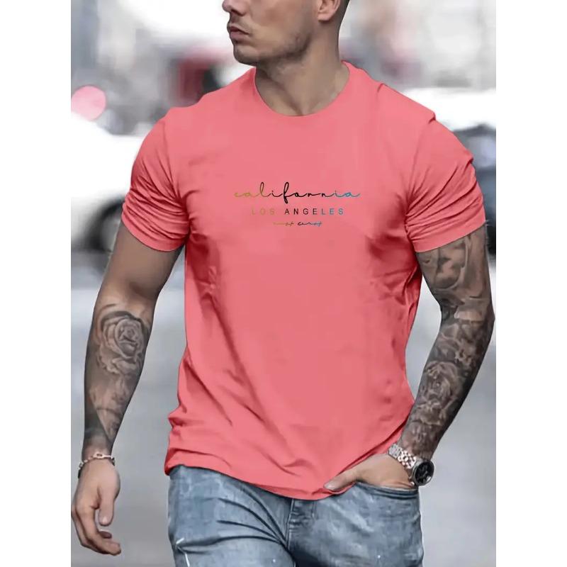 

Модная и повседневная однотонная футболка с буквенным принтом, летняя модная универсальная мужская футболка с круглым вырезом, простая повседневная футболка 6XL