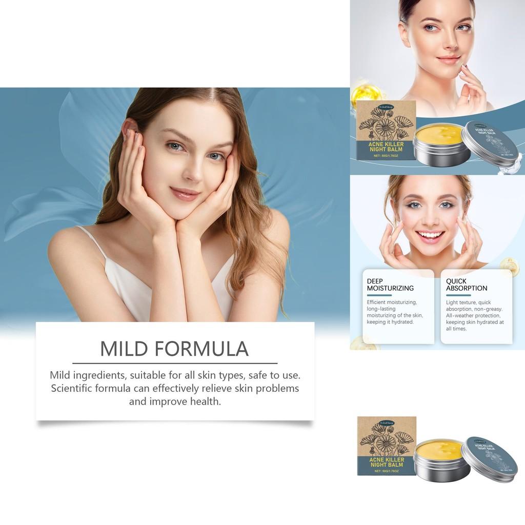Woodsleep Acne Treatment Night Cream Gentle Formula Balances Oily Skin Hydrates And Repairs