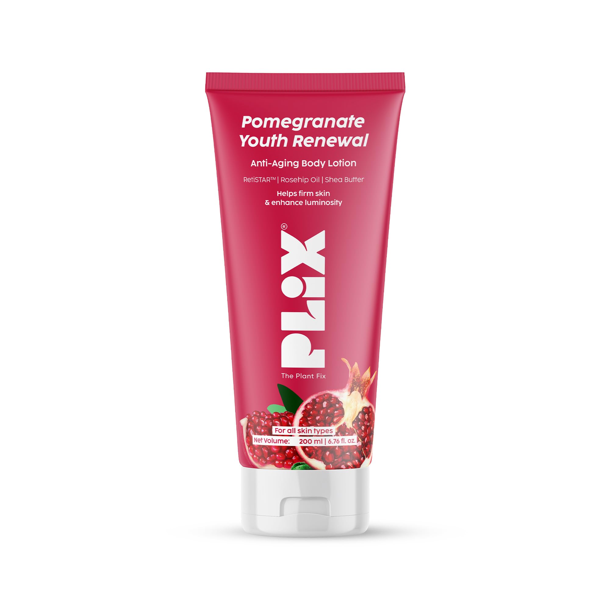 

PLIX - THE PLANT FIX | Pomegranate Youth Renewal Anti-Aging Body Lotion | Reduces Fine Lines, Firms & Hydrates Skin | RetiSTAR™, Pomegranate & She