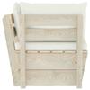 Canapé d'angle - vidaXL - Palette de jardin - Épicéa imprégné - 4 personnes - Coussins inclus