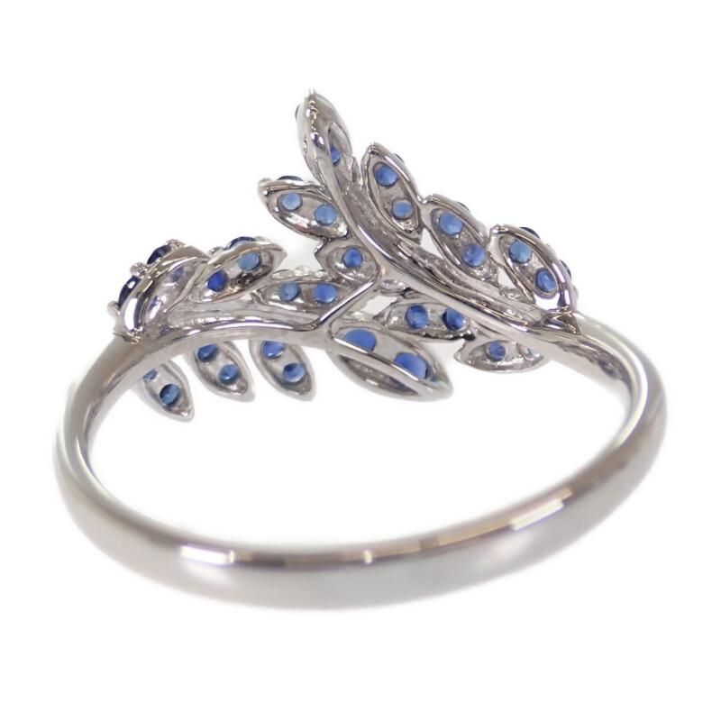 no brand  #14(JP Size) ring blue K18 white gold Women