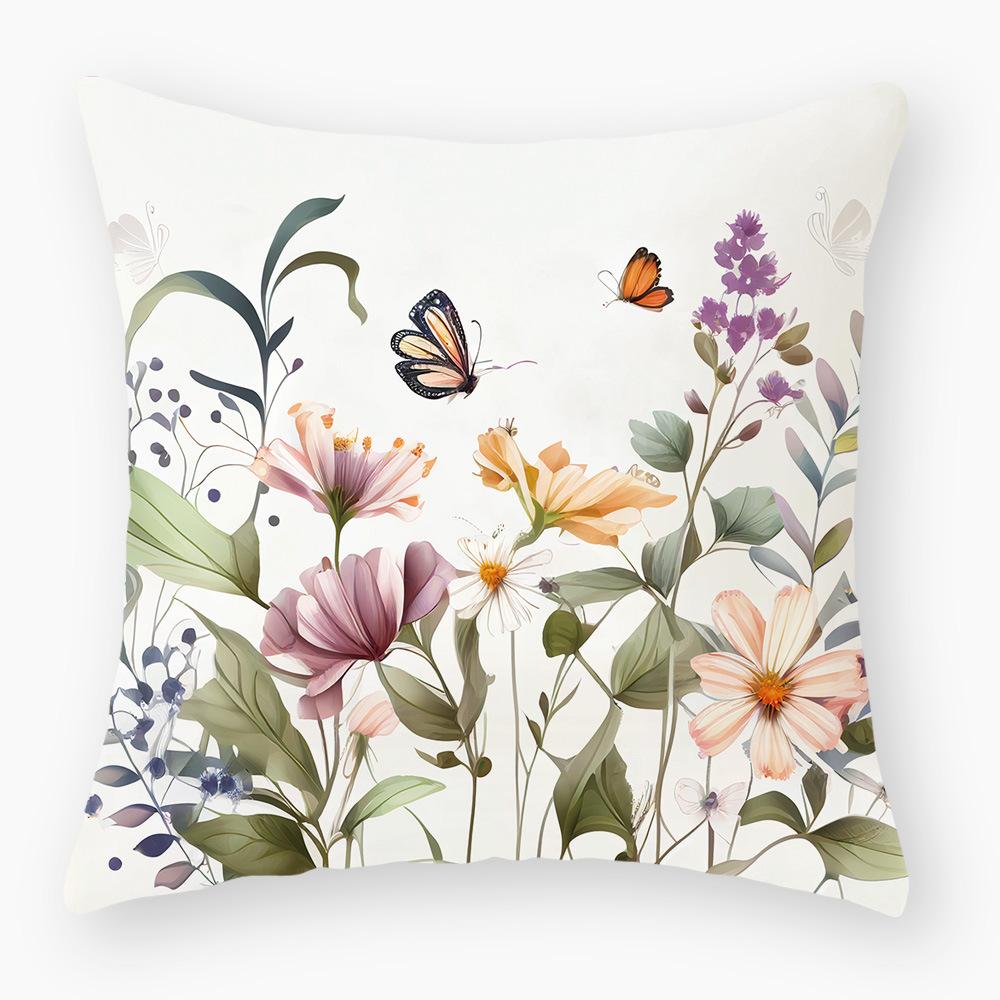 New Floral Series Pillowcases, Simple Sofa Decorative Pillows, Car Seat Cushions