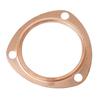 2 PCS 3 Inch Copper Header Exhaust Collector Gaskets, Exhaust Gaskets, Durable, Reusable for SBC BBC 302 350 454 383 Exhaust Gaskets (3 Bolt Pattern)