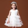 Summer Vest Dress Princess Dress Fluffy Gauze Dress Performance Costume Set Girls' Dress Sleeveless