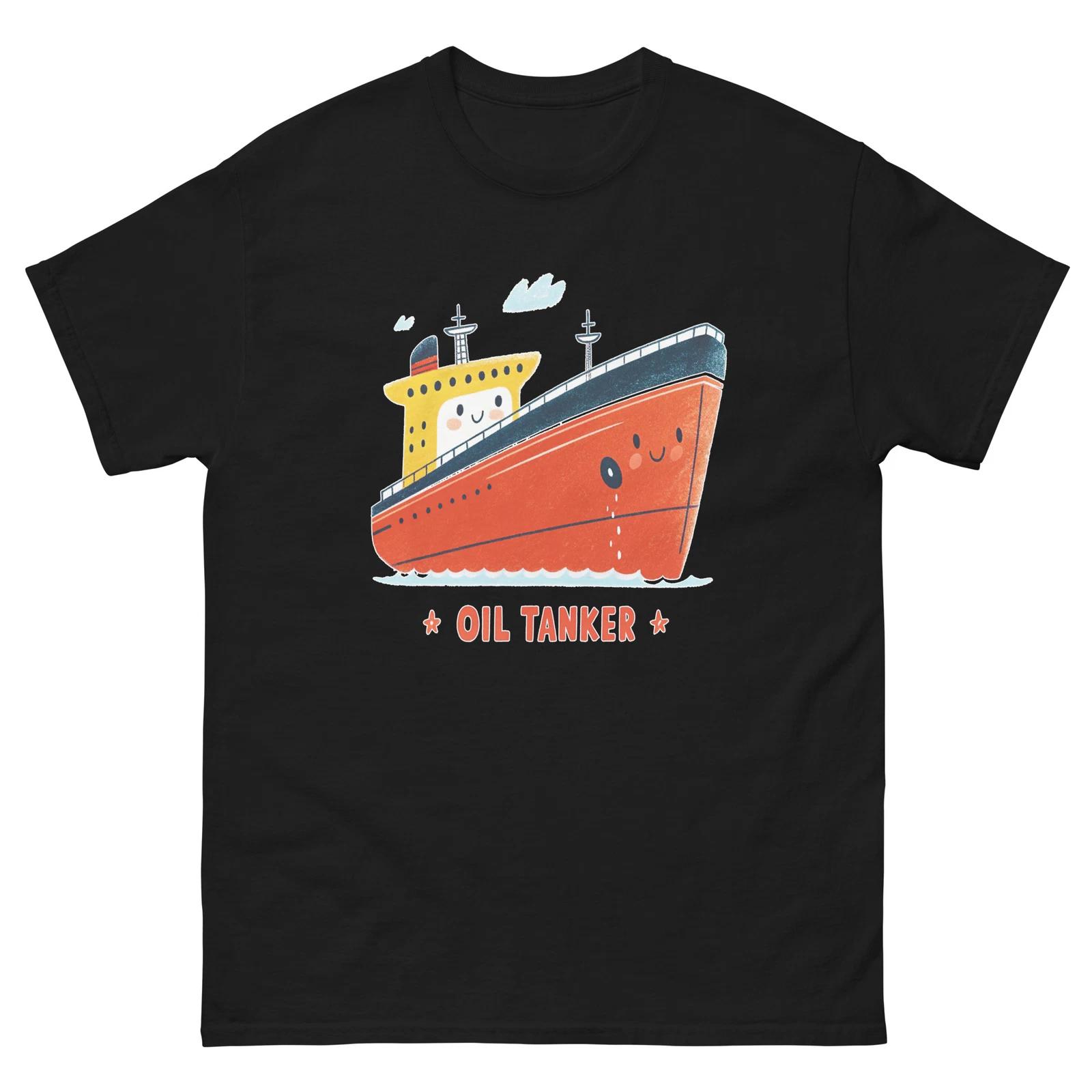 Oil Tanker Transportation Vehicle Illustration T-Shirt XL
