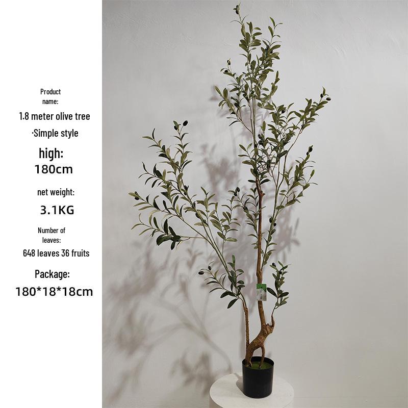 Olive Tree Potted Plant - Indoor Decor Simulation for Living Room