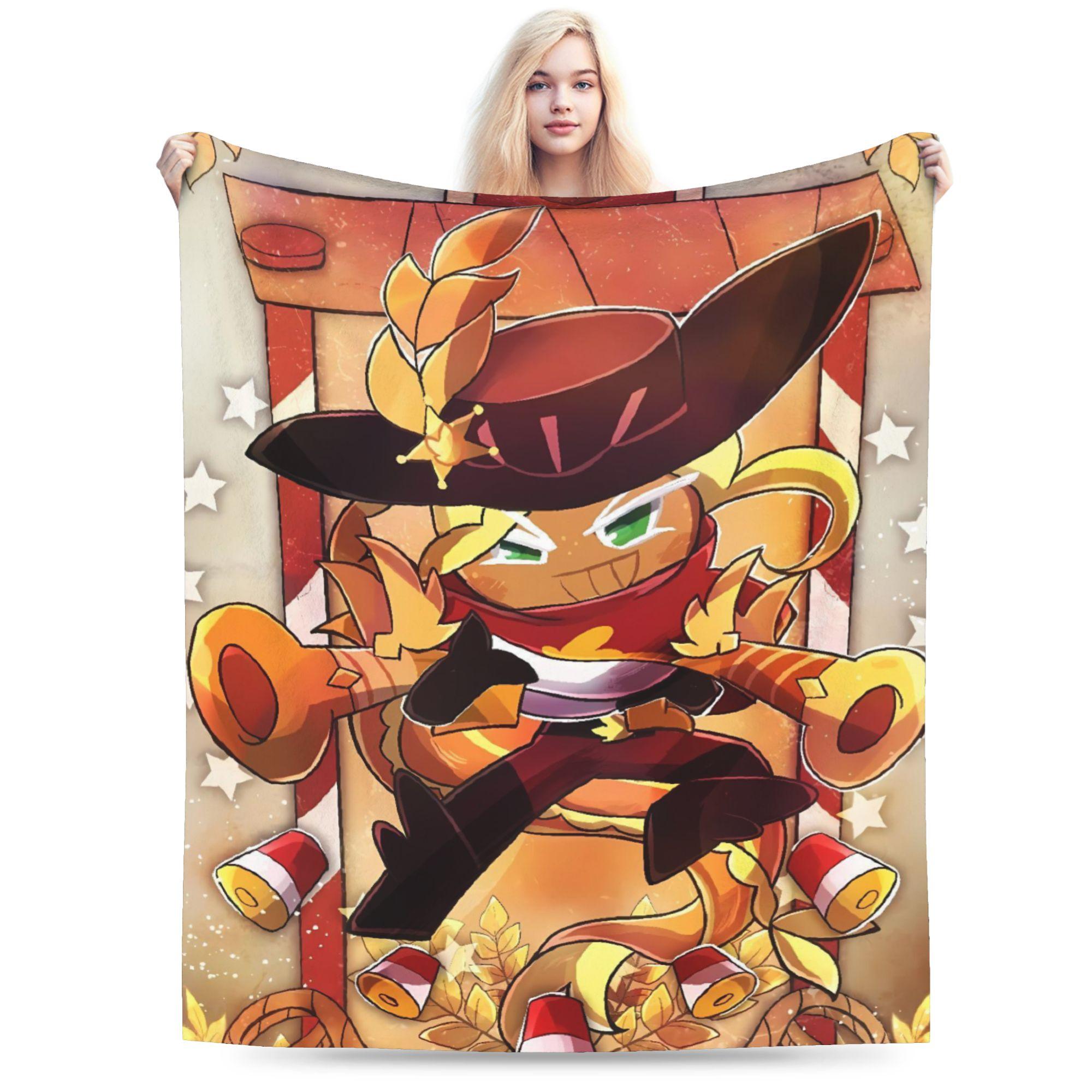 Cookie Run Kingdom Plush Blanket Students Flannel Throw Blanket For Couch Bed Soft Warm Custom Quality Bedspread Birthday Gift 75X95CM