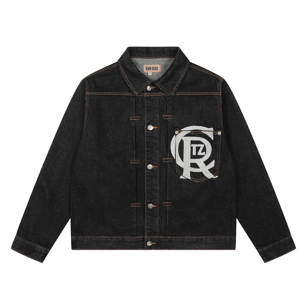 Corteiz Alcatraz Unisex Retro Denim Jacket – Loose, Casual, Trendy Top