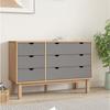 Day and Night - Day and Night OTTA Chest of Drawers Solid Pine Wood Brown and Gray 111x43x73.5 Cm