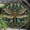 Garden decoration, wooden hanging decorative signs, dragonfly patterns, 2D graphic products, housewarming gifts for friends