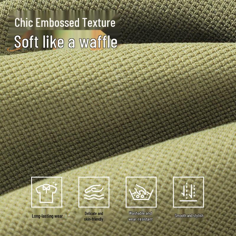 JEANSWEST LIFE Men's Waffle Knit Polo Shirt