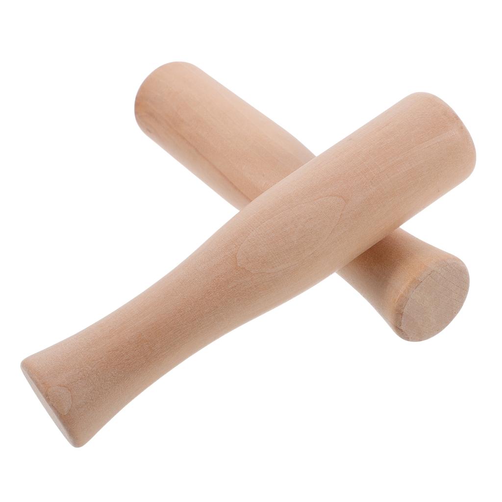 2 Pièces Bâtonnet Alimentaire en Bois Écrase-Pommes de Terre Pilons Broyeur d'Ail Outil de Mouture de Cuisine Pilon en Bois Bâtonnet à Écraser Ail